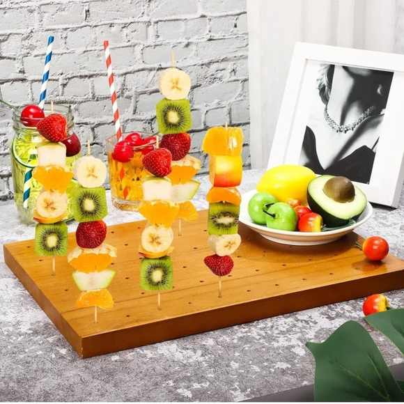 Faux Wooden Food Skewer Holder Board - Picture 7 of 9